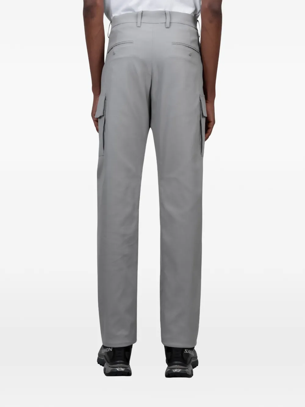 C.P. Company Cargo broek met logopatch Grijs