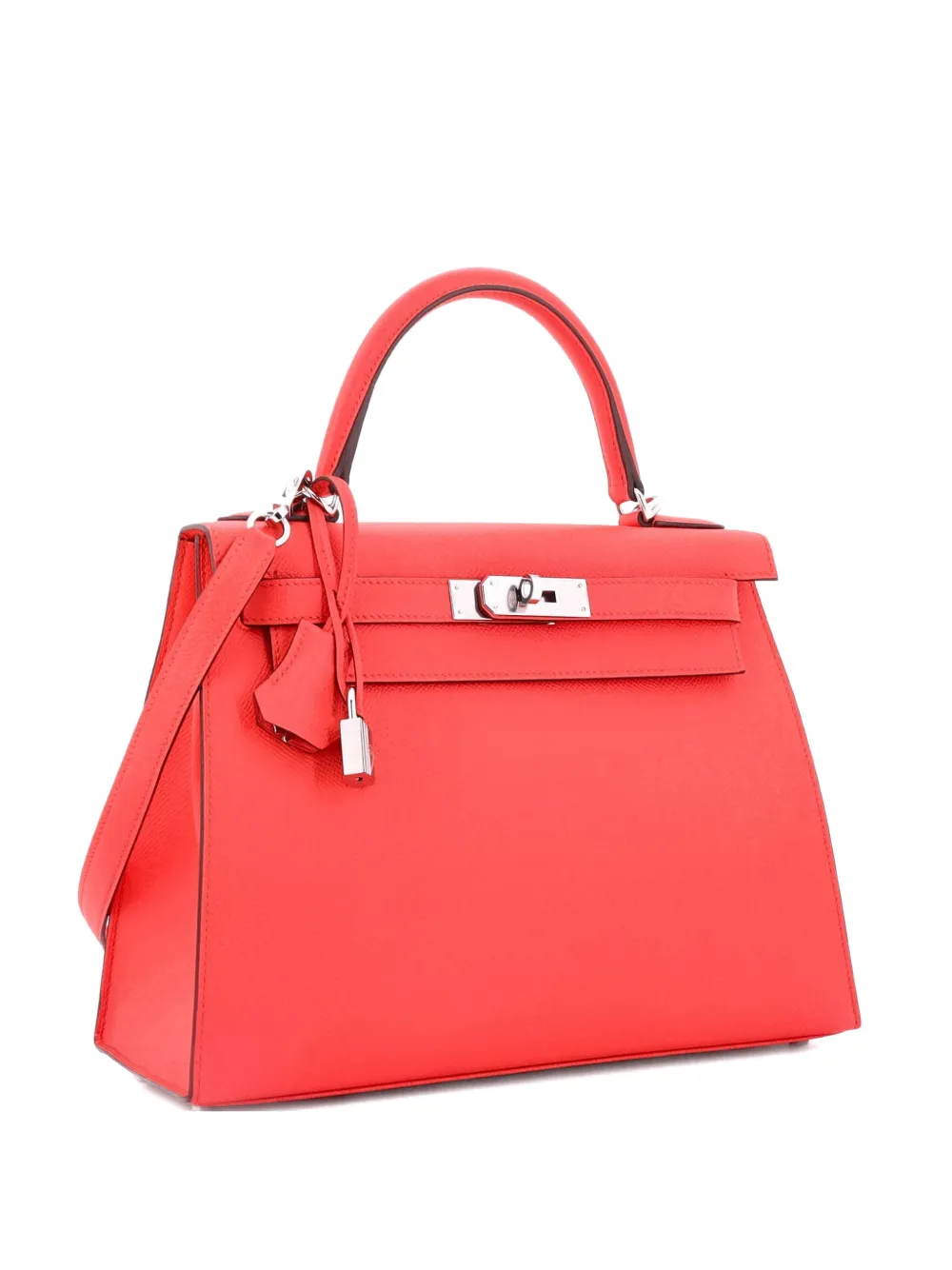 Hermès Pre-Owned Kelly Handbag Pink Epsom with Palladium Hardware 28 satchel - Rosa
