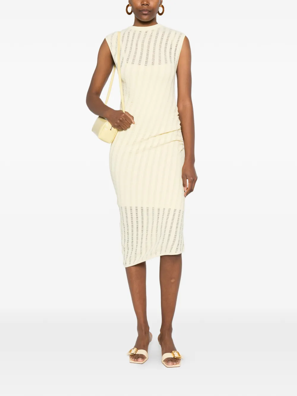  Iro Aysson Striped Gathered Dress - Yellow 