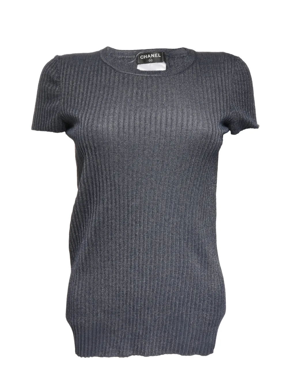 CHANEL Pre-Owned 2010s ribbed-knit T-shirt - Grau
