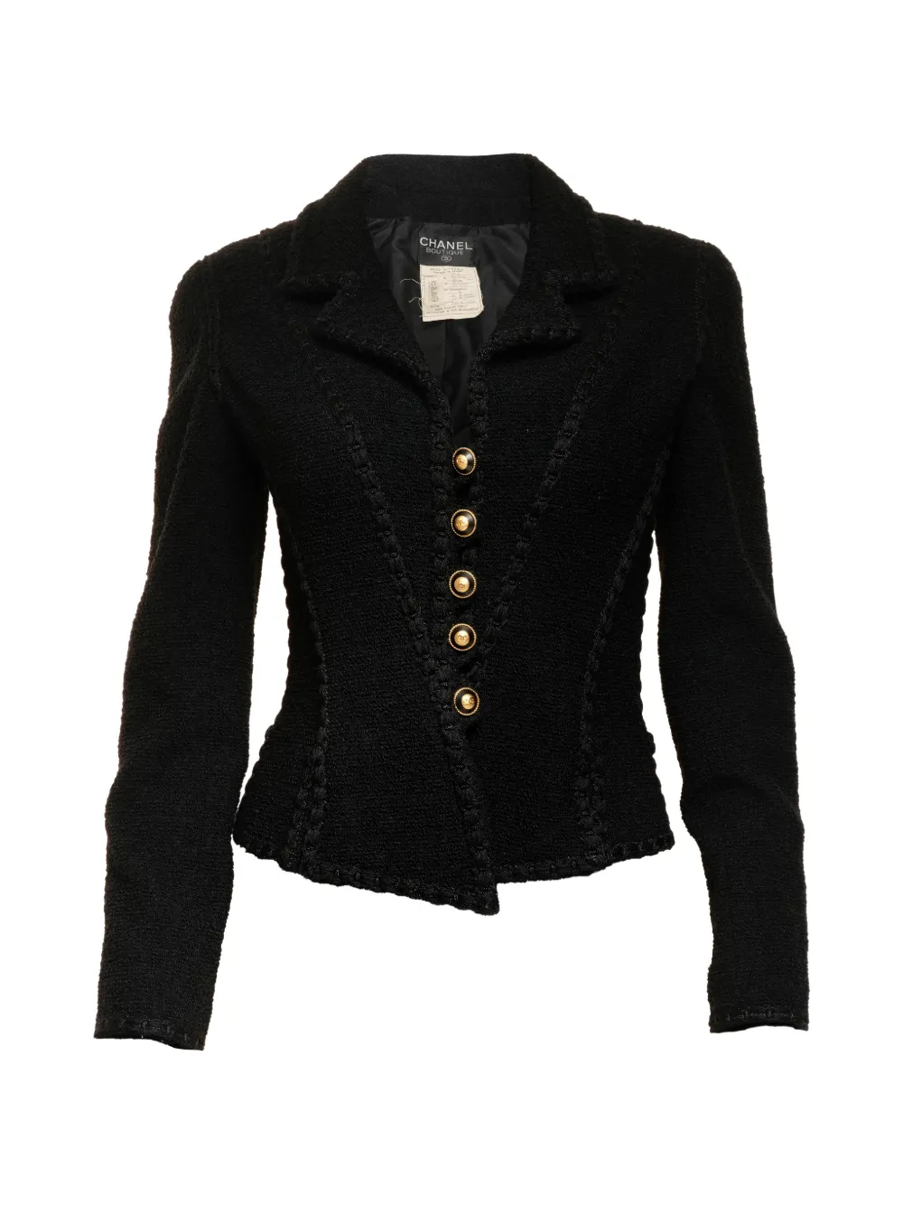 CHANEL Pre-Owned 1993 CC Mark button single-breasted jacket - Nero