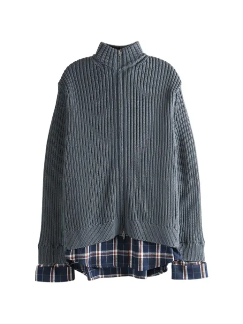 Balenciaga zip-fastening ribbed cardigan