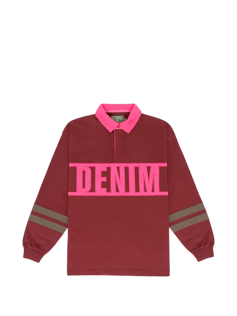 Denim Tears Down By The Tears long-sleeve polo shirt - Rot