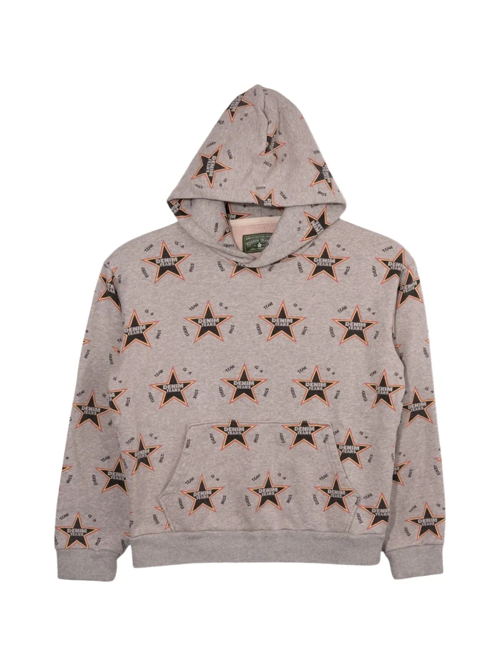 Denim Tears star-print hooded hoodie - Grigio