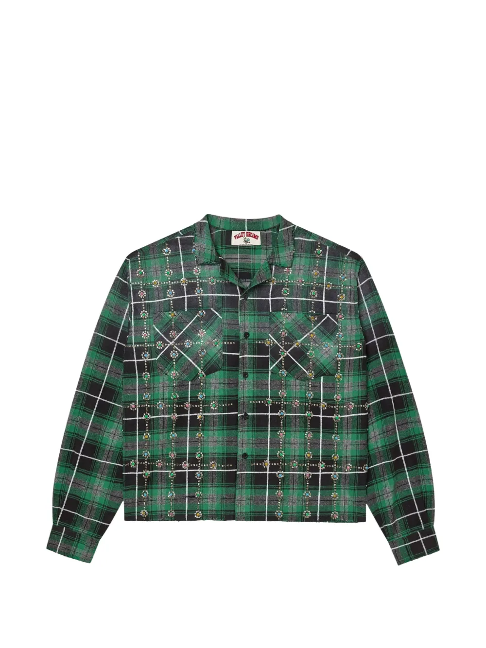Vale Grinch Gems flannel shirt - Verde