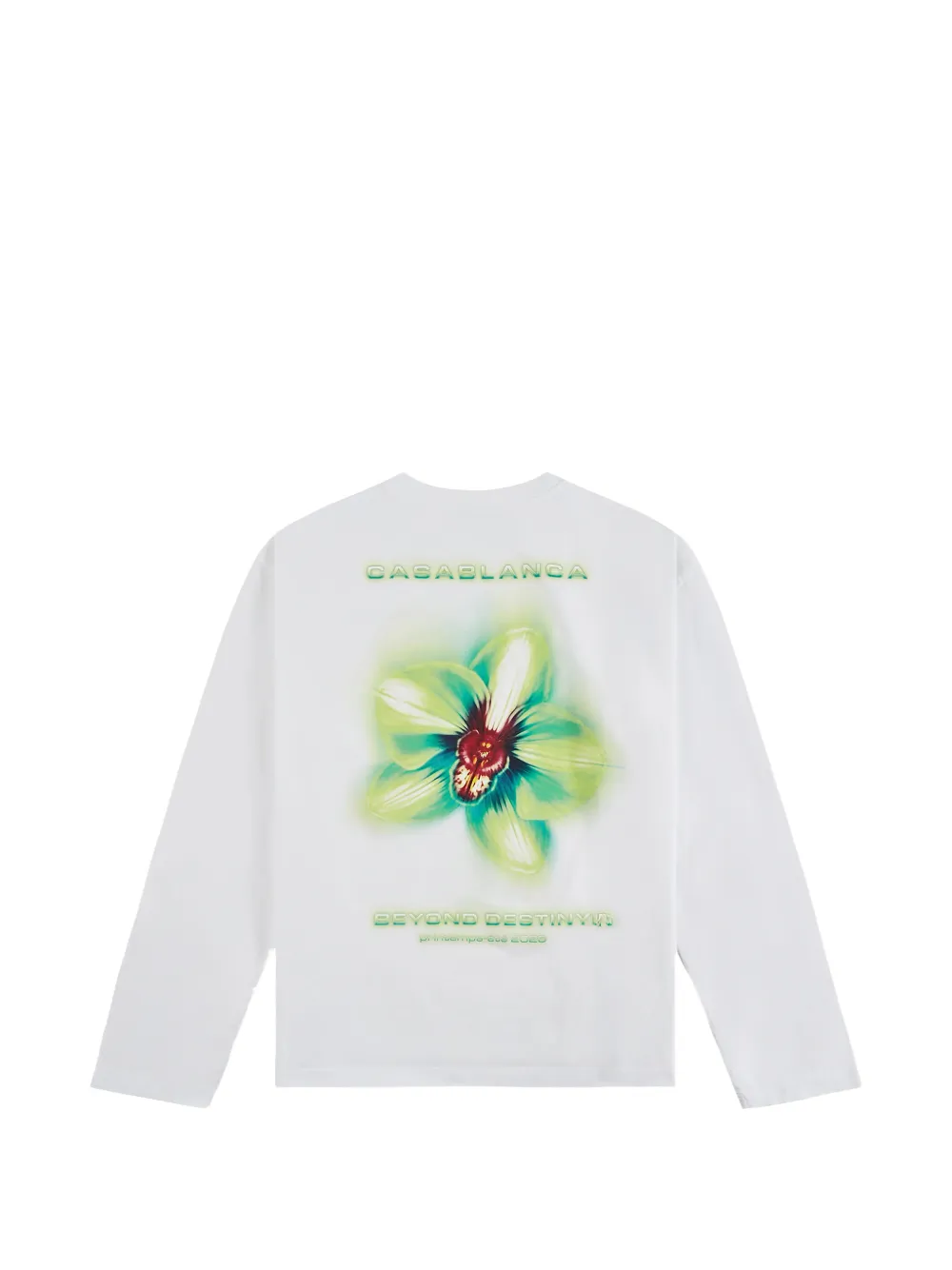 Casablanca Glitch Orchid T-shirt met lange mouwen Wit