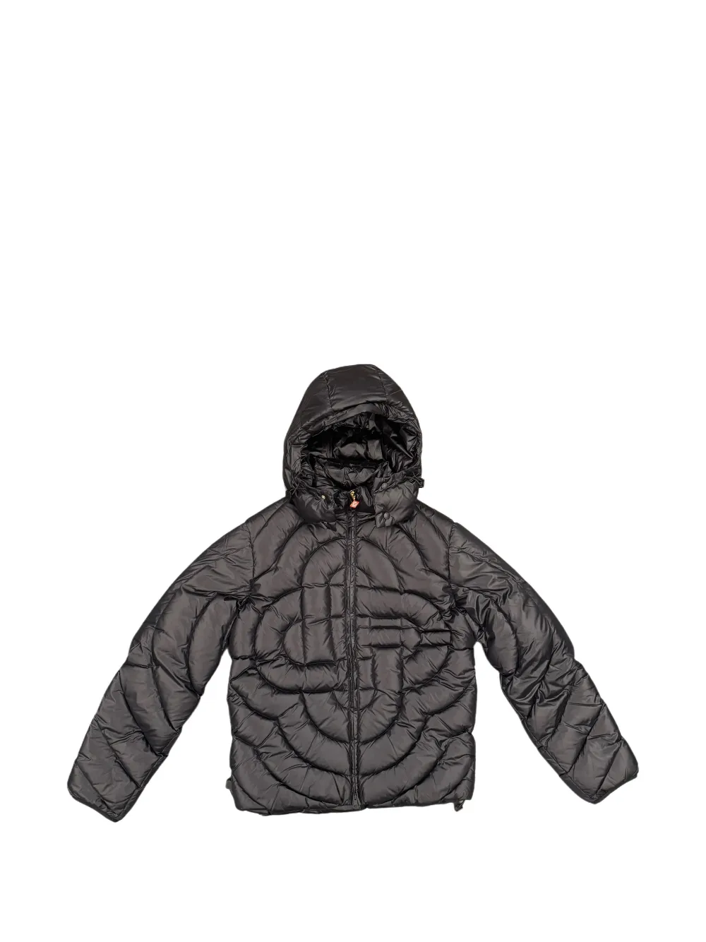 Casablanca monogram quilted puffer jacket - Nero