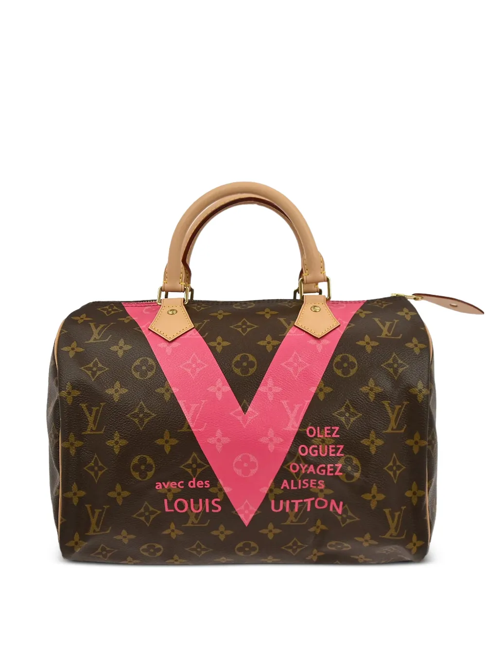 Louis Vuitton Pre-Owned Borsa tote 30 V Speedy 2015 - Marrone