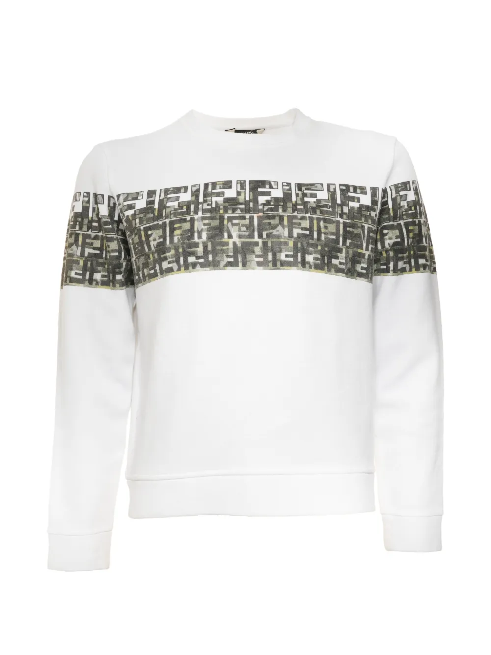 Pre-owned Fendi 2015-2025 Logo Sweatshirt In White