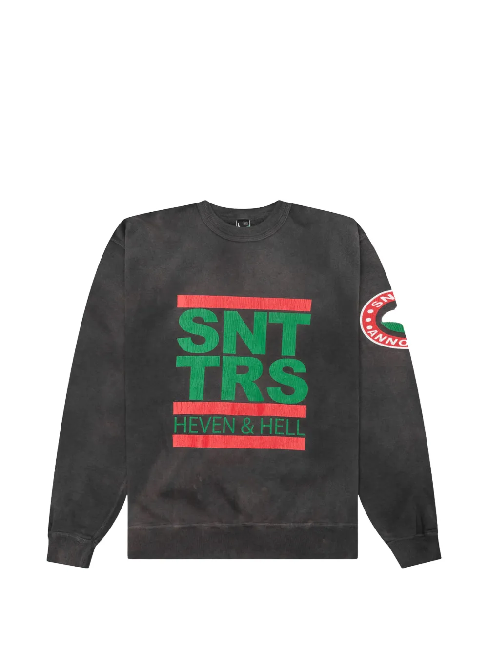 Denim Tears x Saint Mxxxxxx logo crew-neck sweatshirt - Grigio