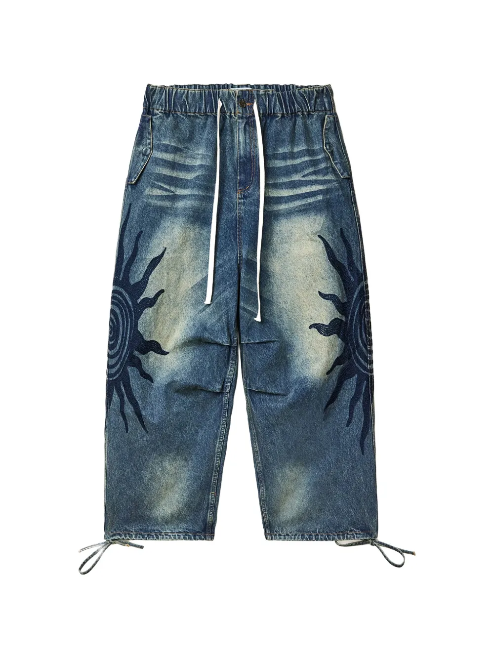Vale Sun-motif Jeans In Blue