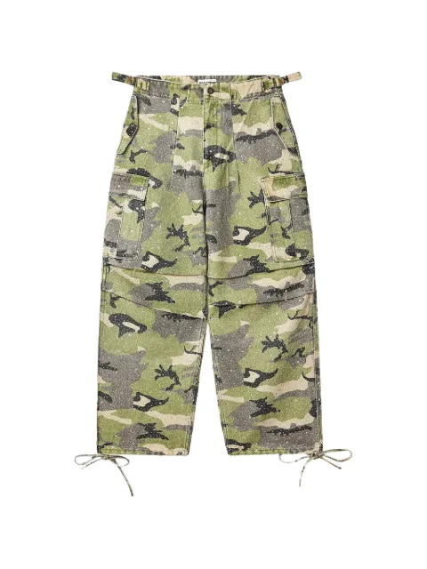 Vale crystal camouflage cargo trousers