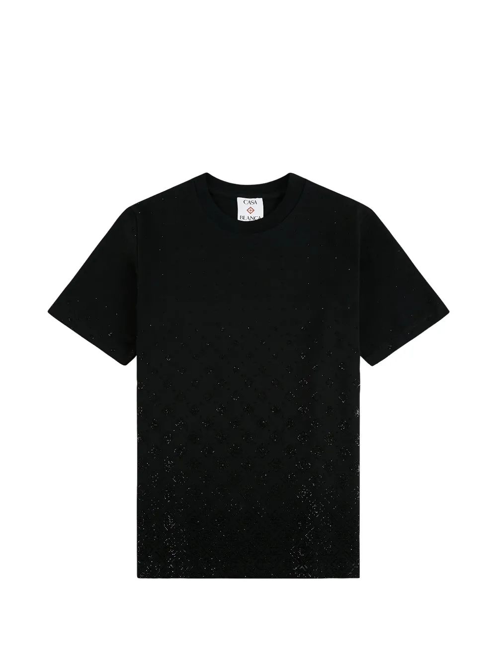 Casablanca crystal monogram T-shirt - Schwarz