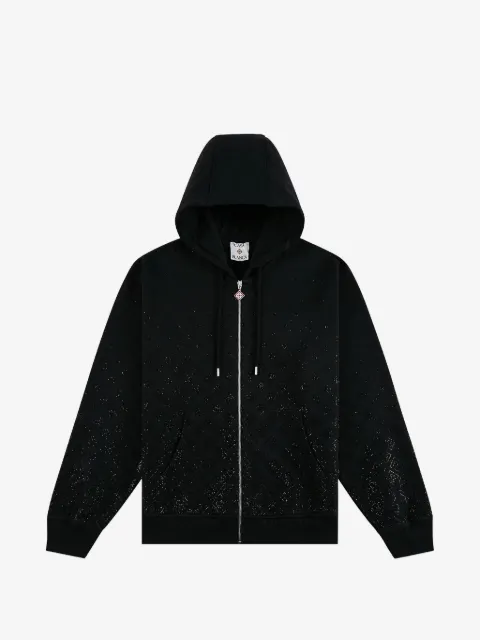 Casablanca Crystal Monogram zip-up hoodie