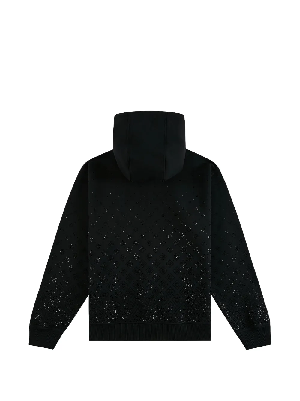 Casablanca Crystal Monogram hoodie met rits Zwart
