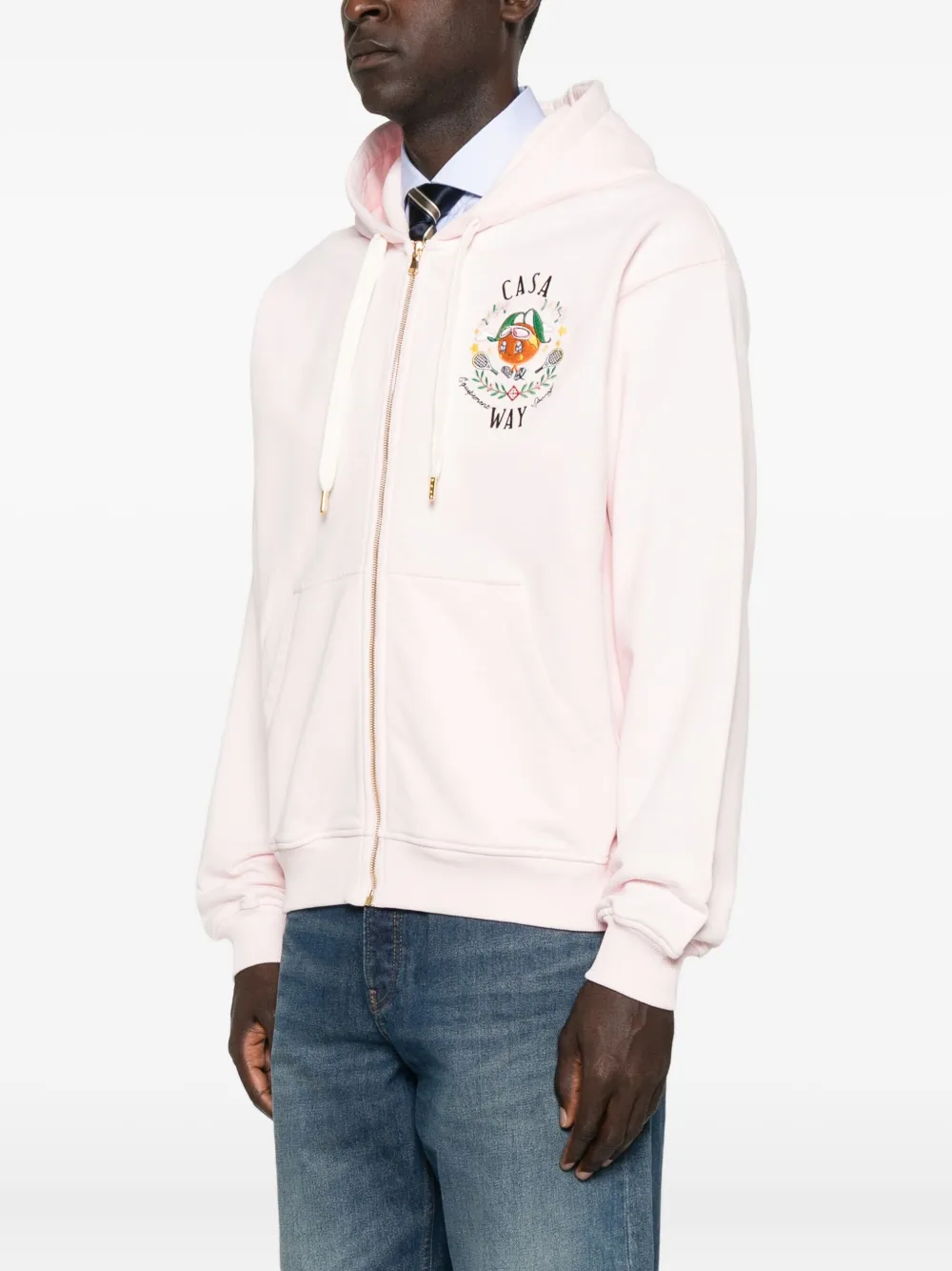 Casablanca Casa Way hoodie met rits Roze