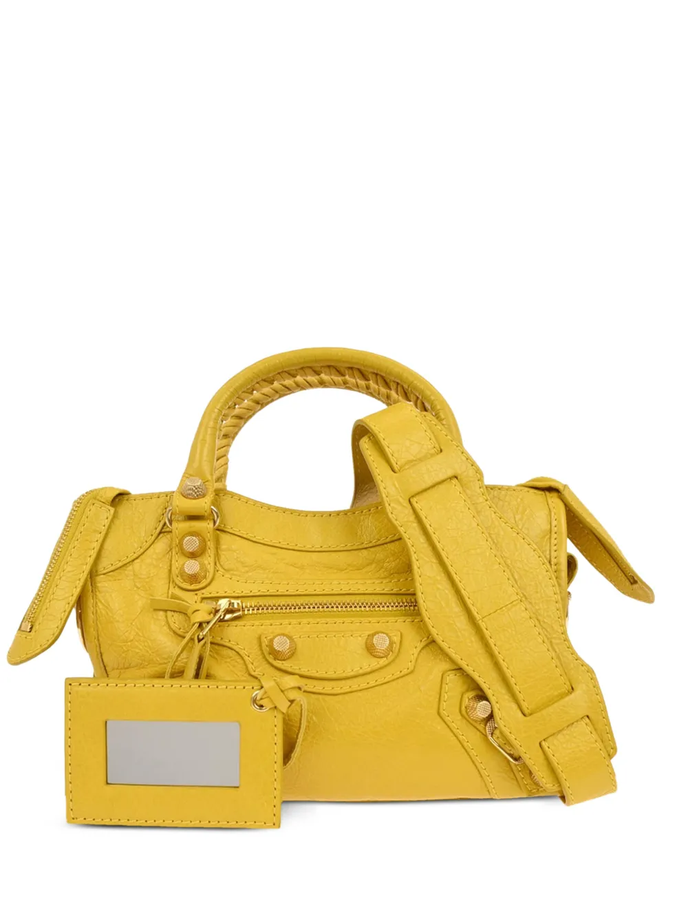 Balenciaga Pre-Owned 2013 mini The City braided-handle tote bag - Giallo
