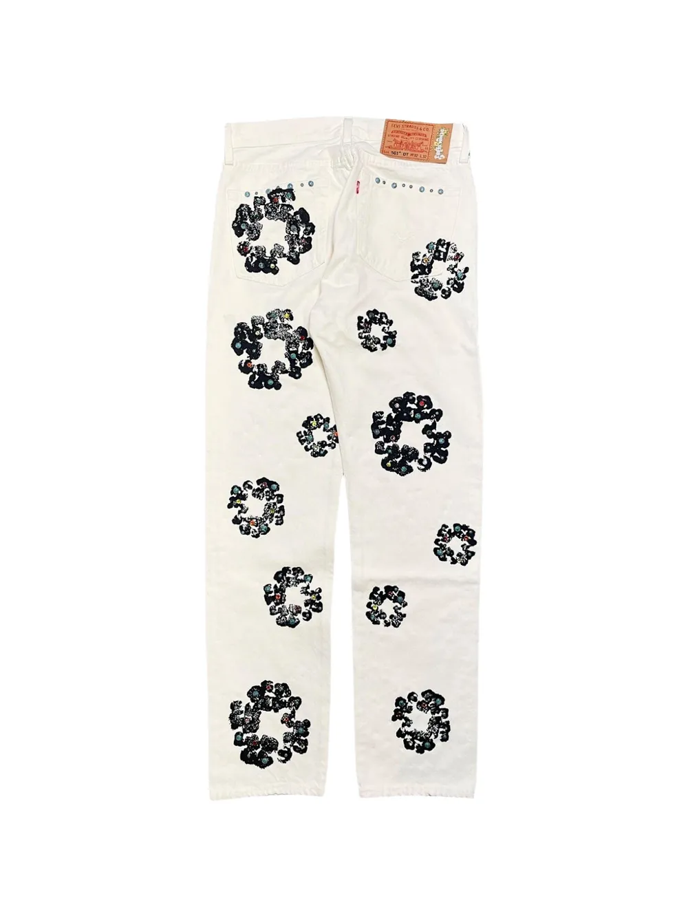 Denim Tears x Levi's 501 jeans met logo Wit