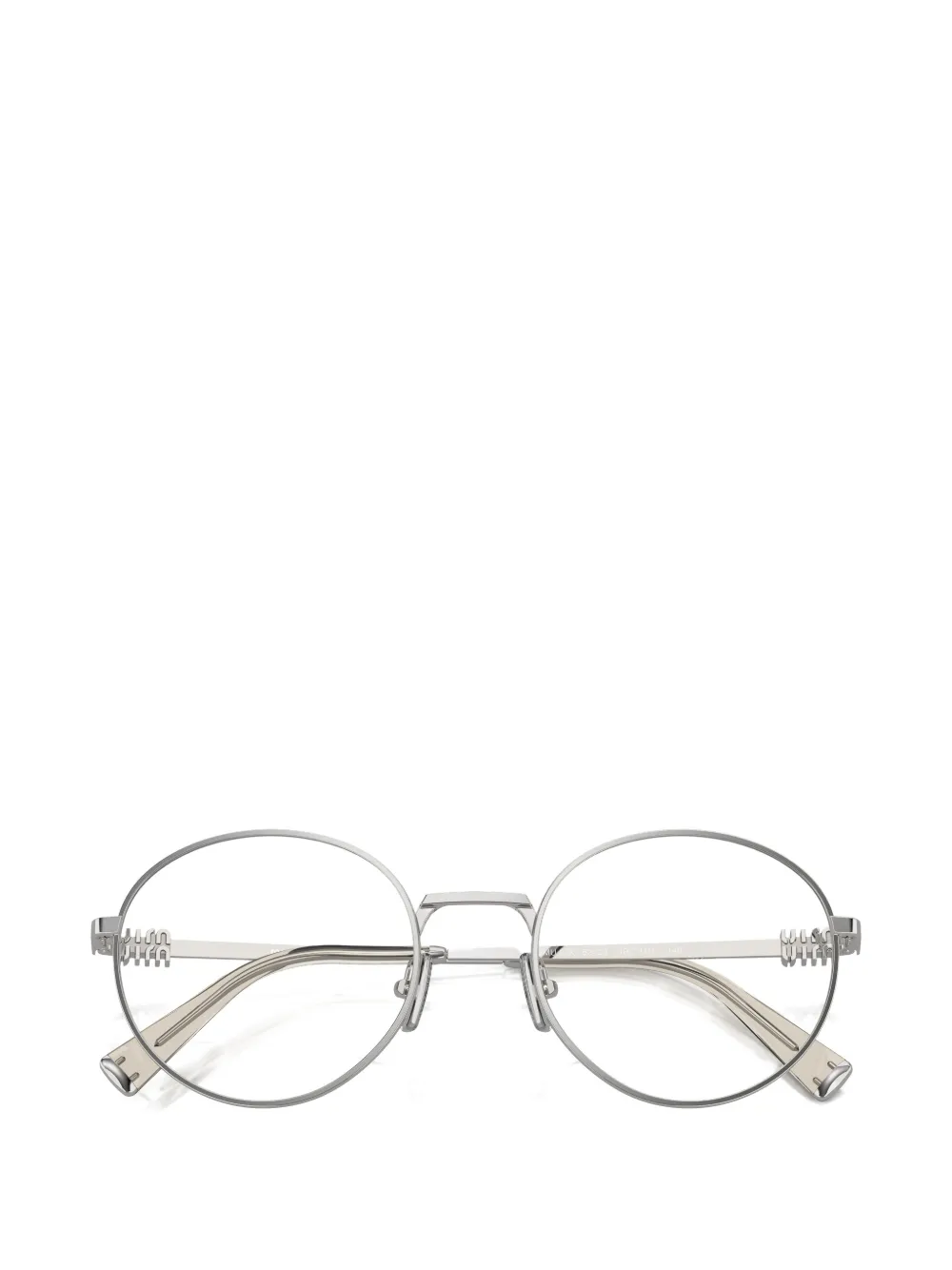 Miu Eyewear Bril met rond montuur Zilver