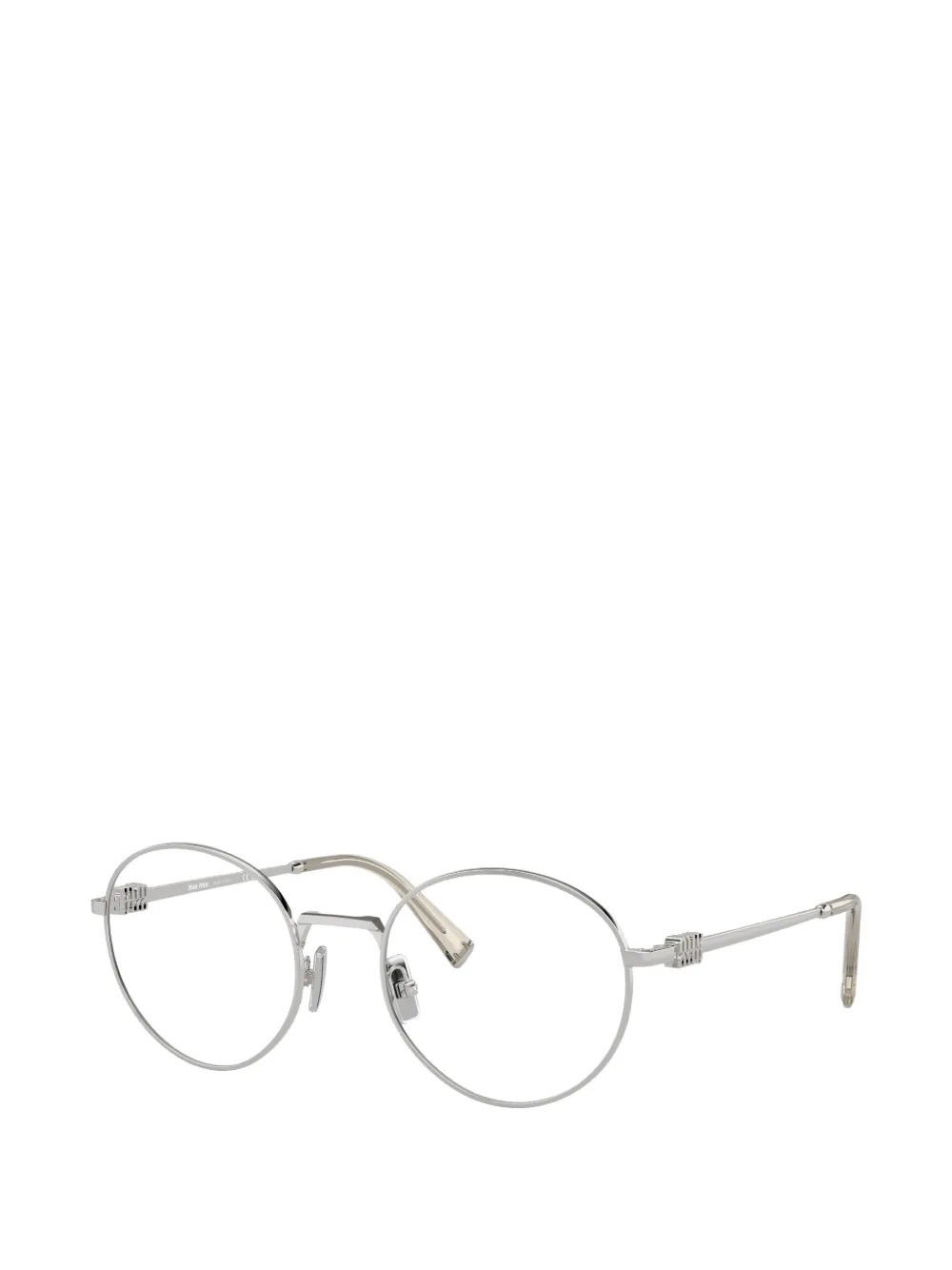 Miu Eyewear Bril met rond montuur Zilver