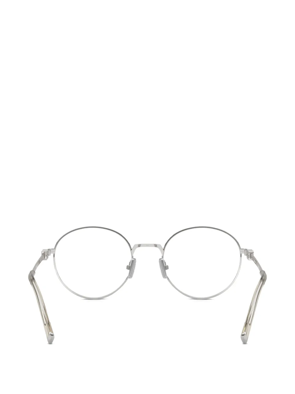 Miu Eyewear Bril met rond montuur Zilver