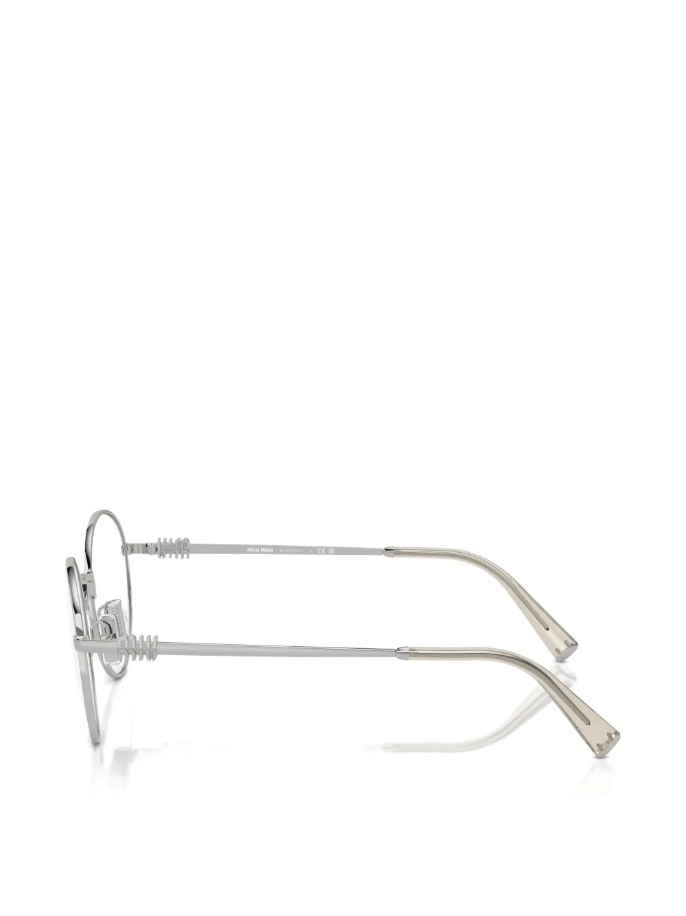 Miu Eyewear Bril met rond montuur Zilver