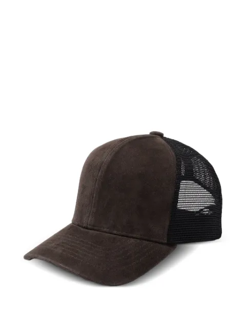 James Perse brown leather baseball cap