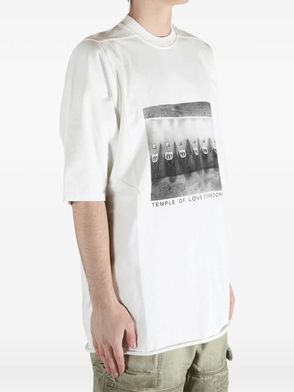 Rick Owens DRKSHDW T-shirt met print Beige