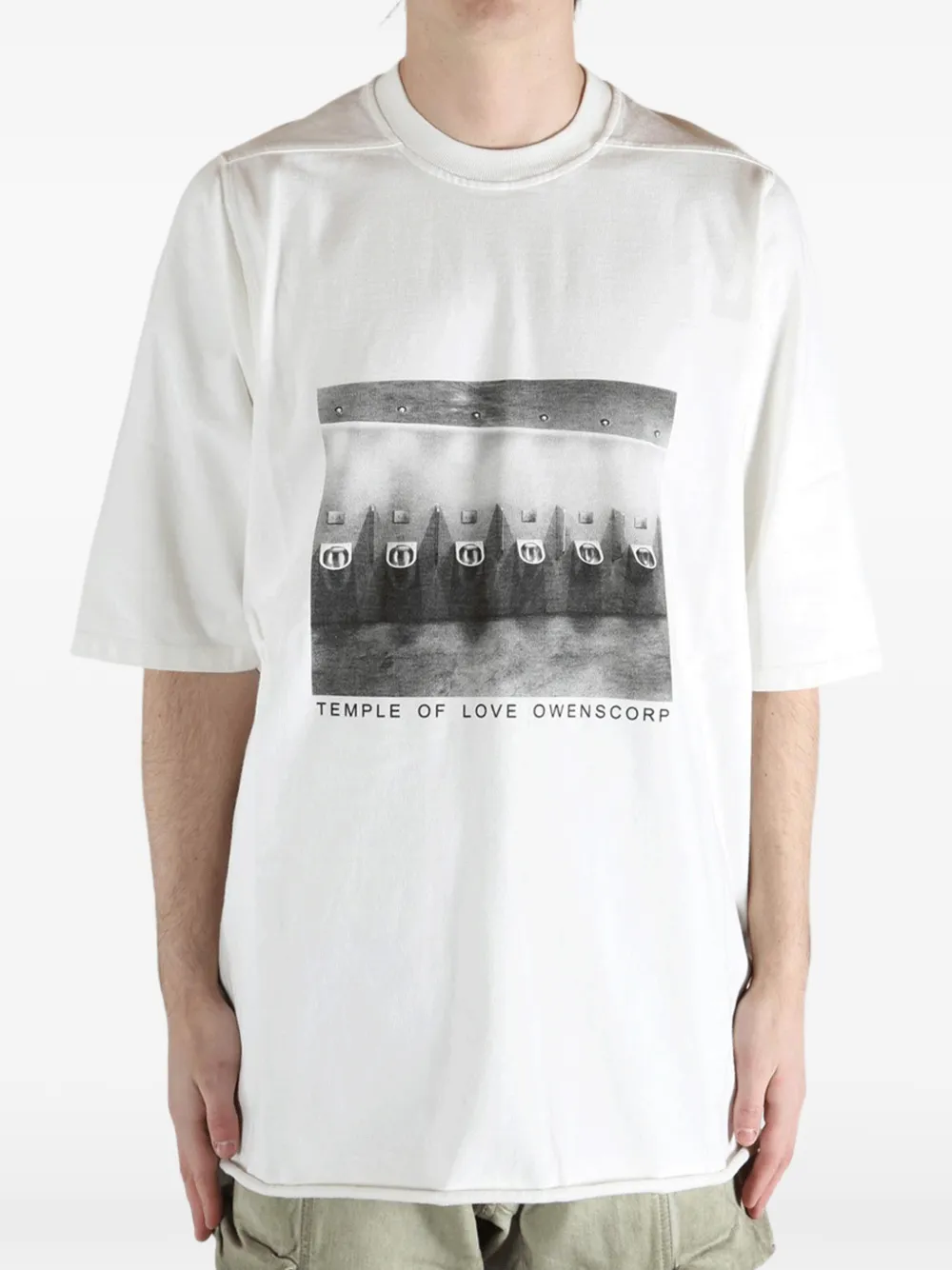 Rick Owens DRKSHDW T-shirt met print Beige