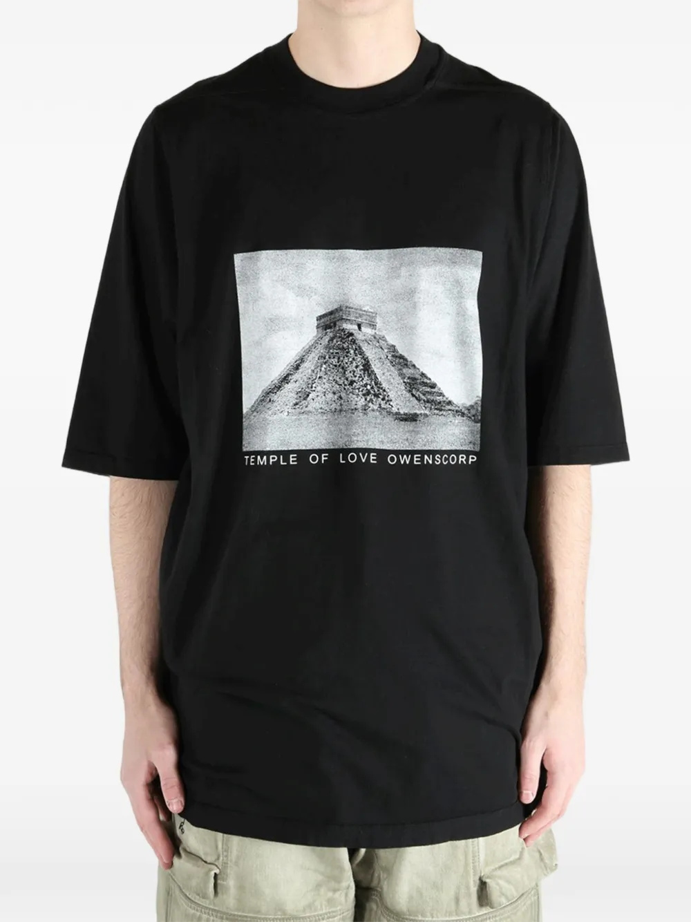 Rick Owens DRKSHDW T-shirt met print en korte mouwen Zwart