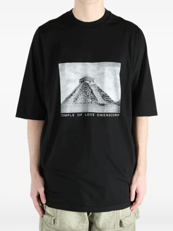 Rick Owens DRKSHDW print-detail short-sleeve T-shirt | Black