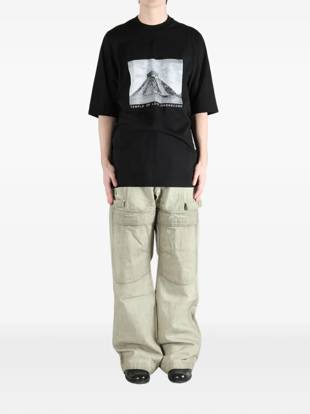 Rick Owens DRKSHDW T-shirt met print en korte mouwen Zwart