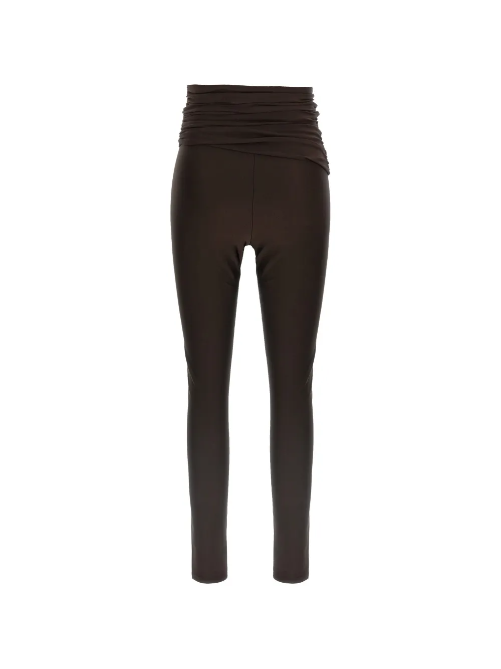  The Andamane Vicky Draping High-waisted Leggings - Brown 