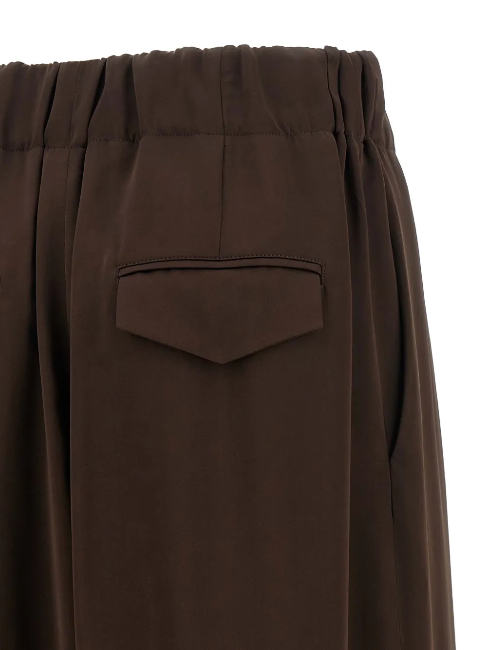 Jil Sander Broek met verlaagd kruis en wijde pijpen Bruin