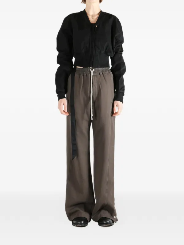 Rick Owens DRKSHDW Flight Jkt Cropped Jacket | Black | FARFETCH RO