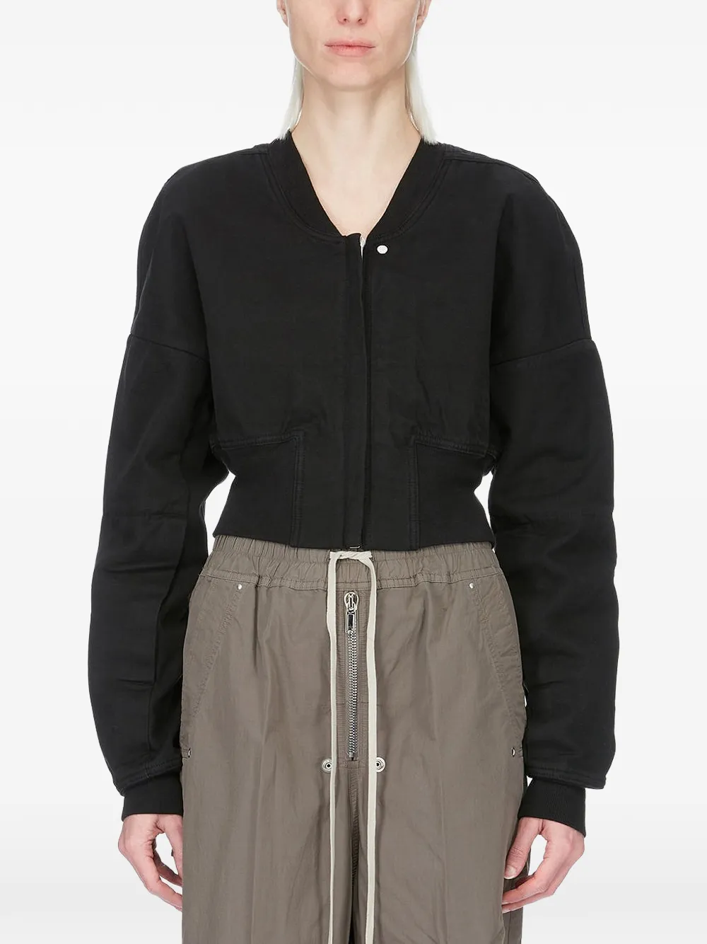Rick Owens DRKSHDW Flight Jkt cropped jacket - Schwarz