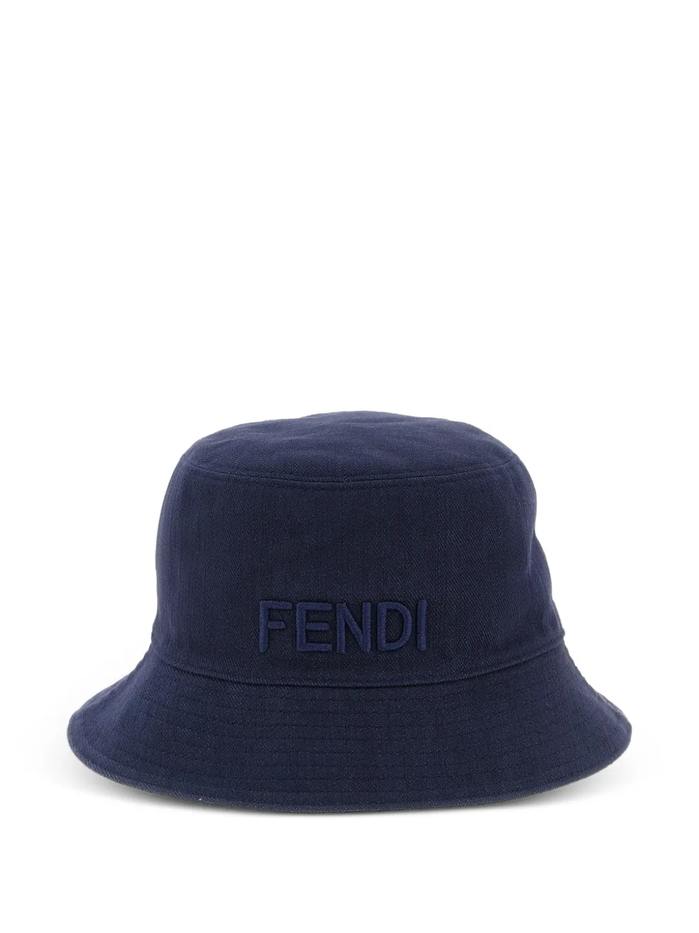 FENDI reversible logo-embroidery bucket hat - Blu