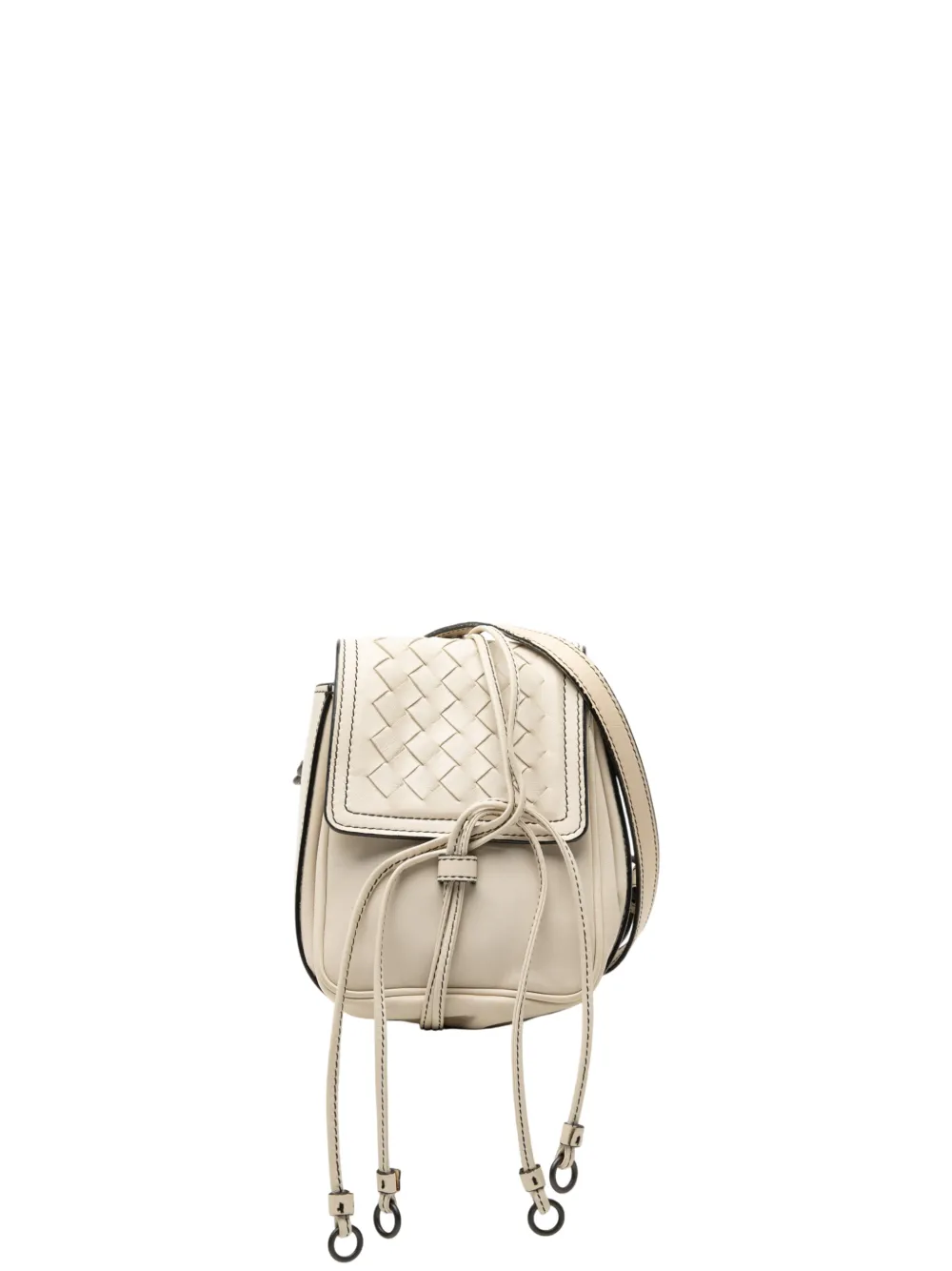 Bottega Veneta Pre-Owned 2012-2026 Nappa Intrecciato Double Sided Flap crossbody bag - Bianco