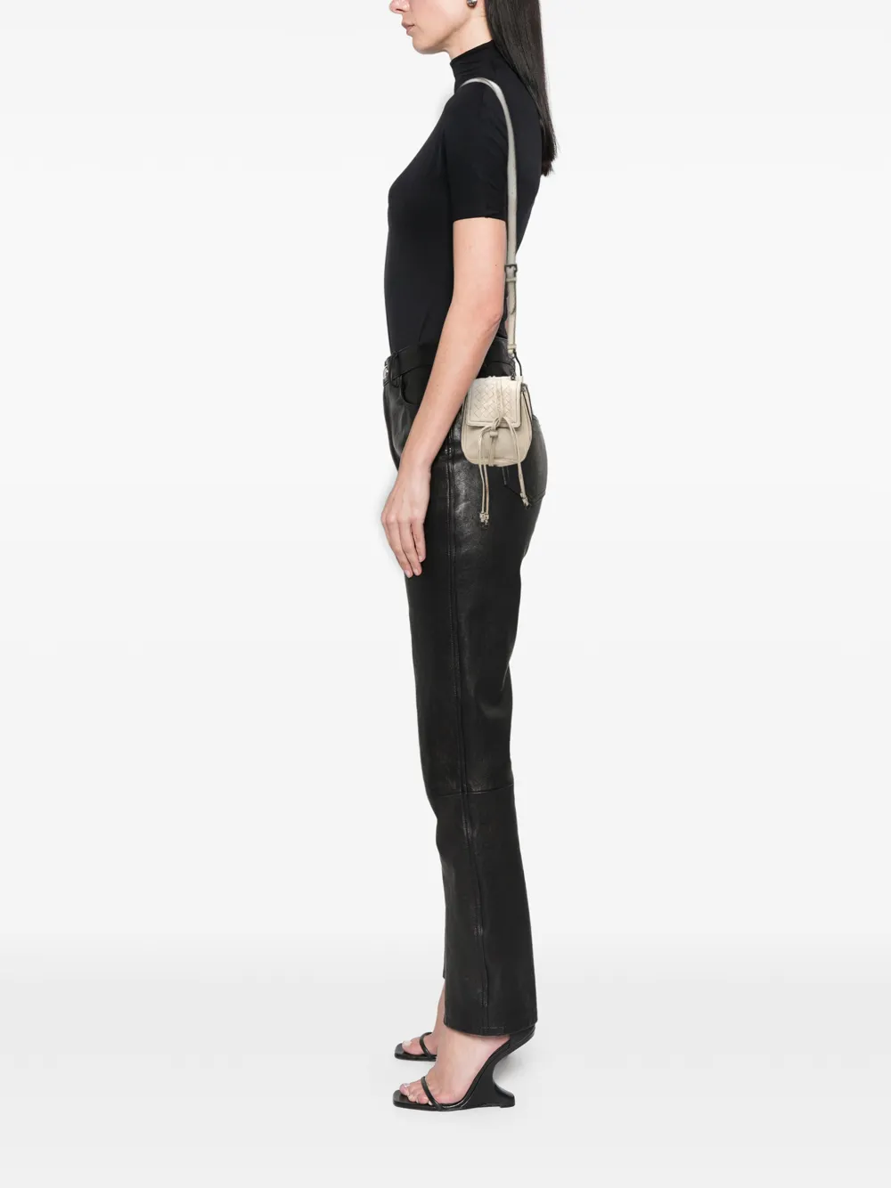  Bottega Veneta Pre-owned Sac à Bandoulière Intrecciato Double Sided Flap En Cuir Nappa (2012-2026) - Blanc 
