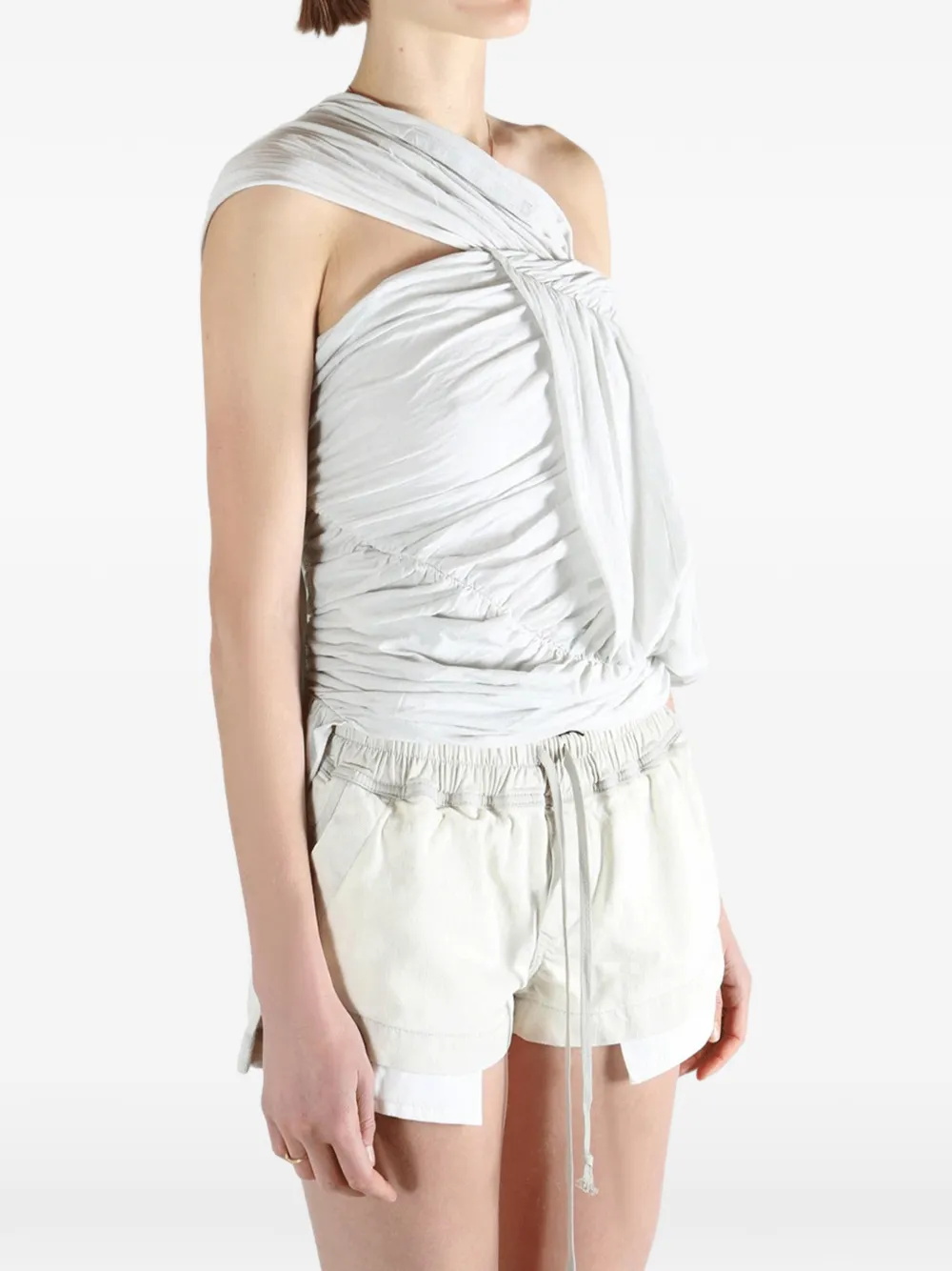 Rick Owens DRKSHDW Asymmetrische top Wit