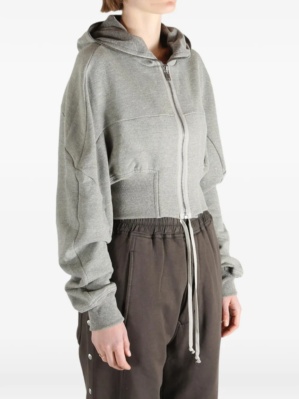 Rick Owens DRKSHDW Collage Gimp hoodie met rits Grijs