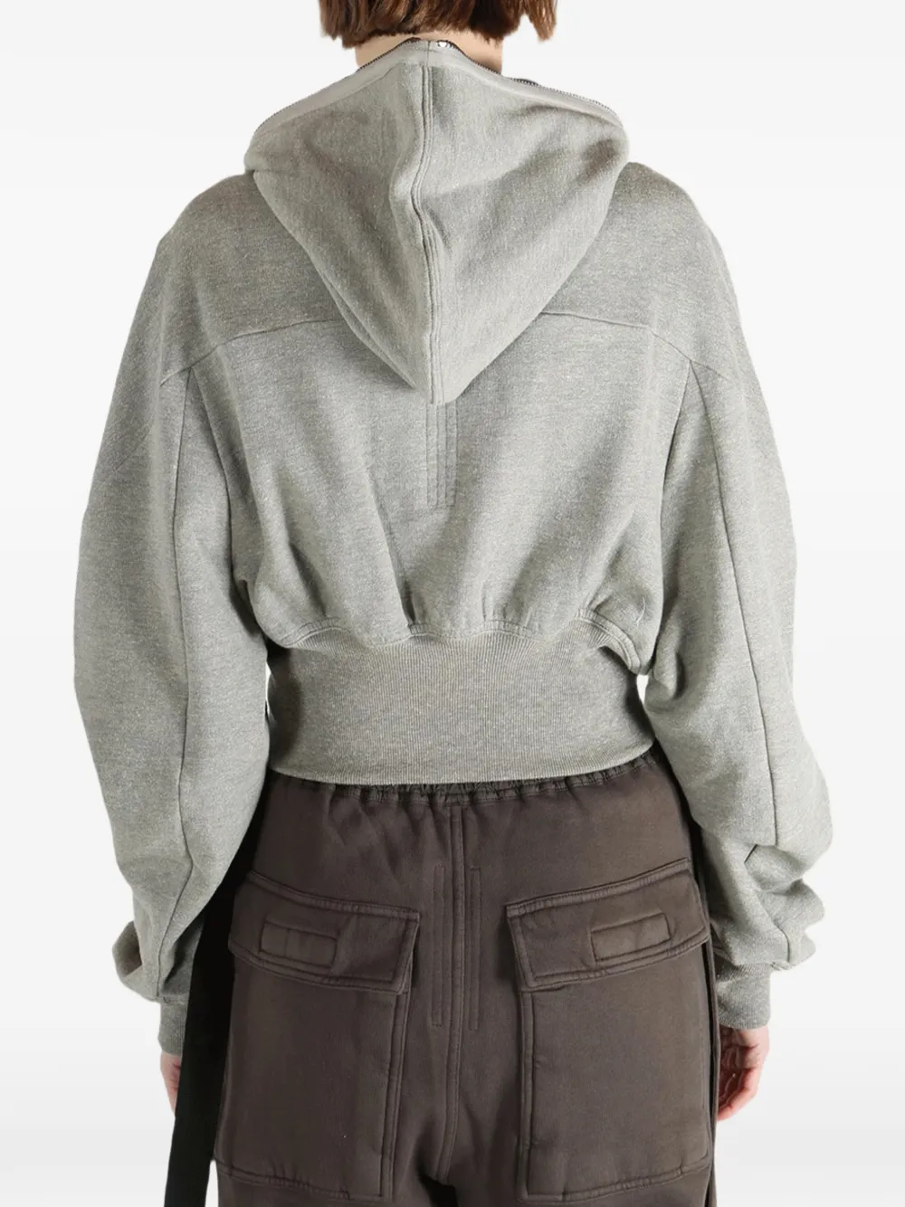 Rick Owens DRKSHDW Collage Gimp hoodie met rits Grijs