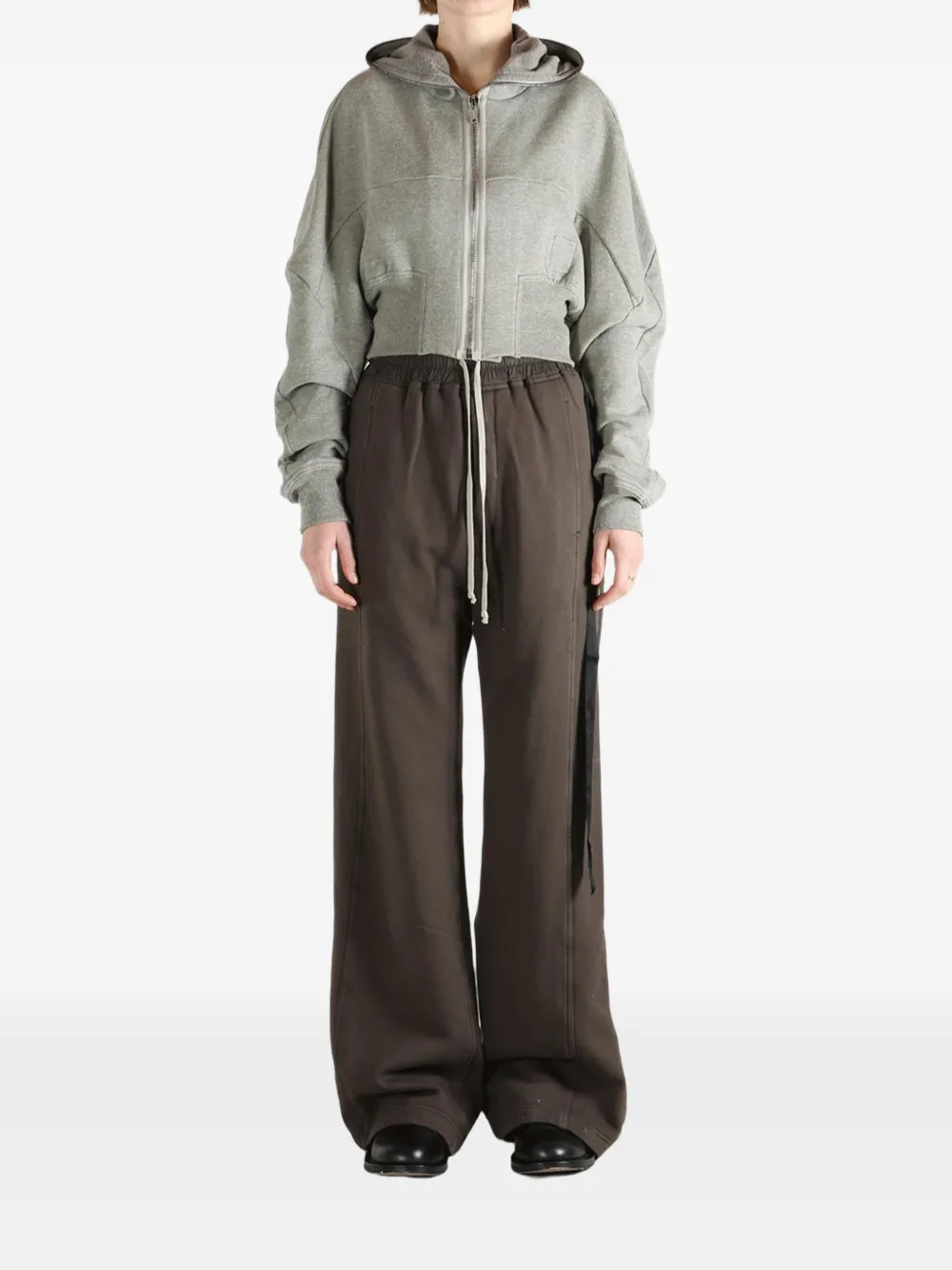 Rick Owens DRKSHDW Collage Gimp hoodie met rits Grijs