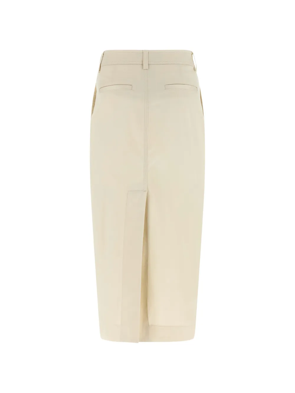  Thelatest Donna Pocket Split Midi Skirt - White 