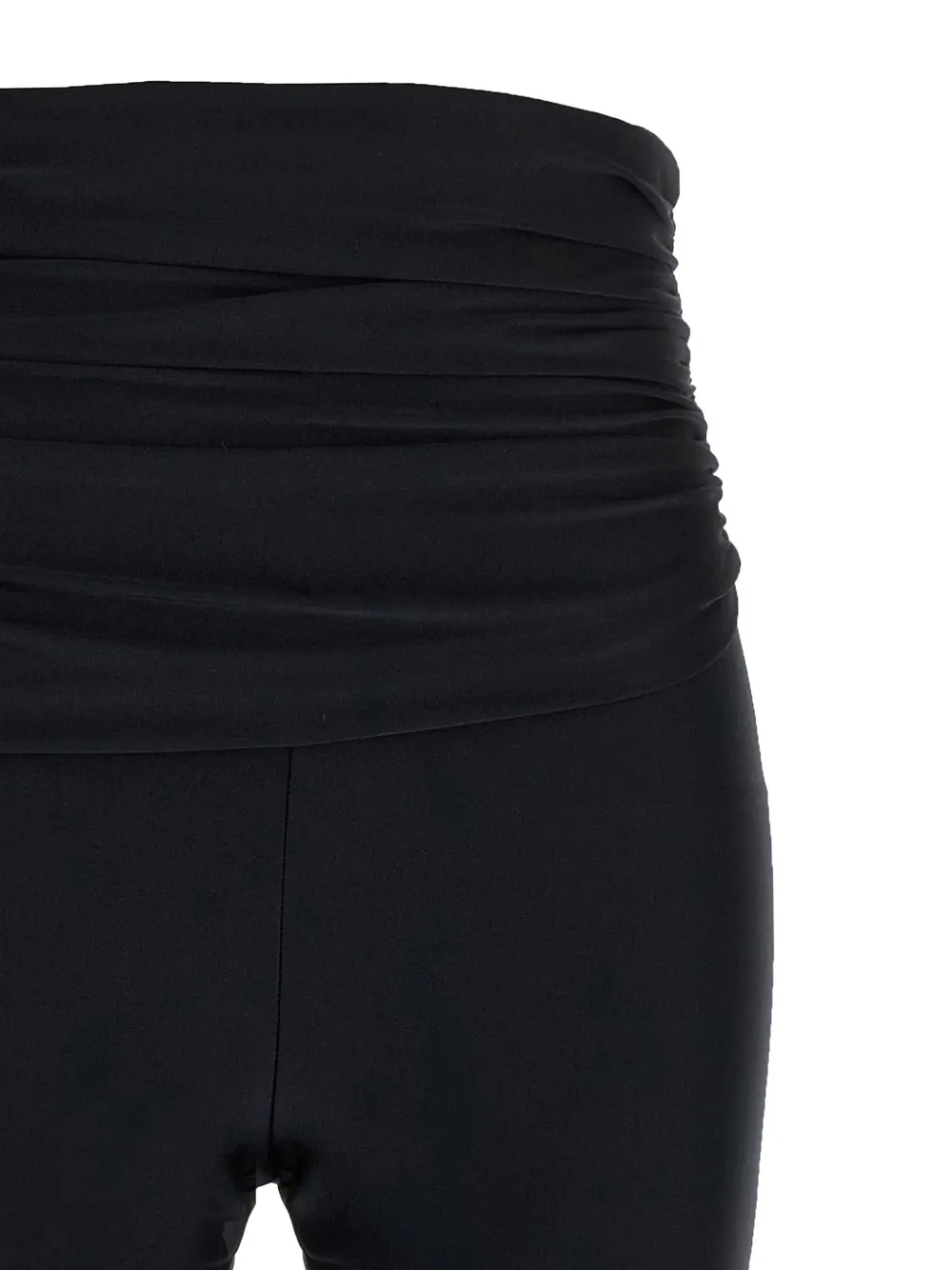  The Andamane Shiny Draped Leggings - Black 