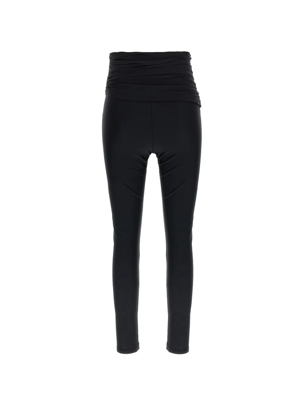  The Andamane Shiny Draped Leggings - Black 
