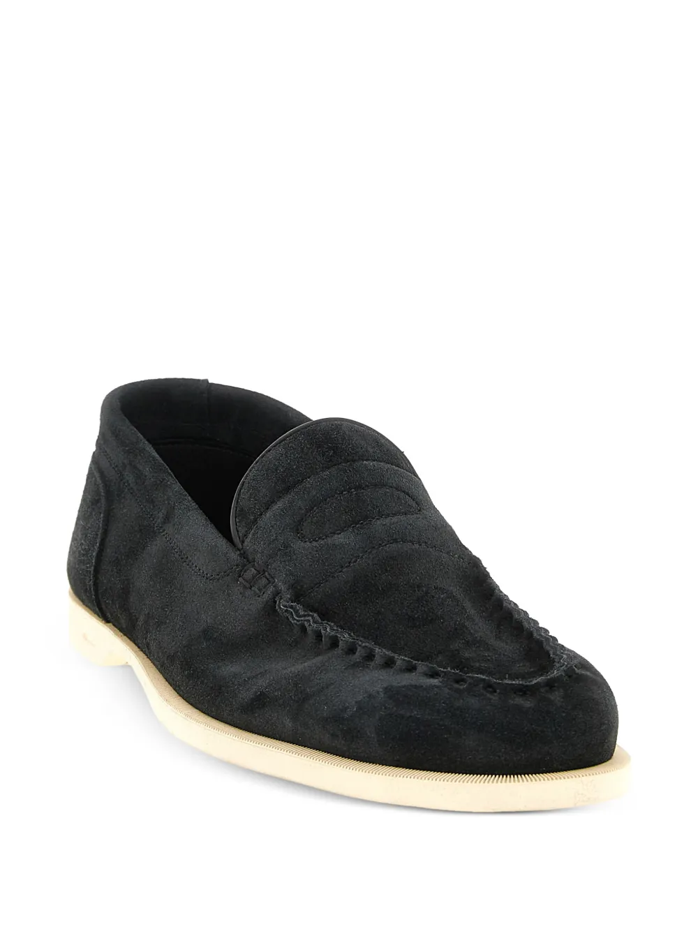 John Lobb Gewatteerde loafers Zwart