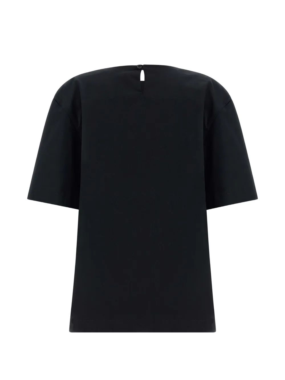  Thelatest Dean Crew-neck Teardrop T-shirt - Black 
