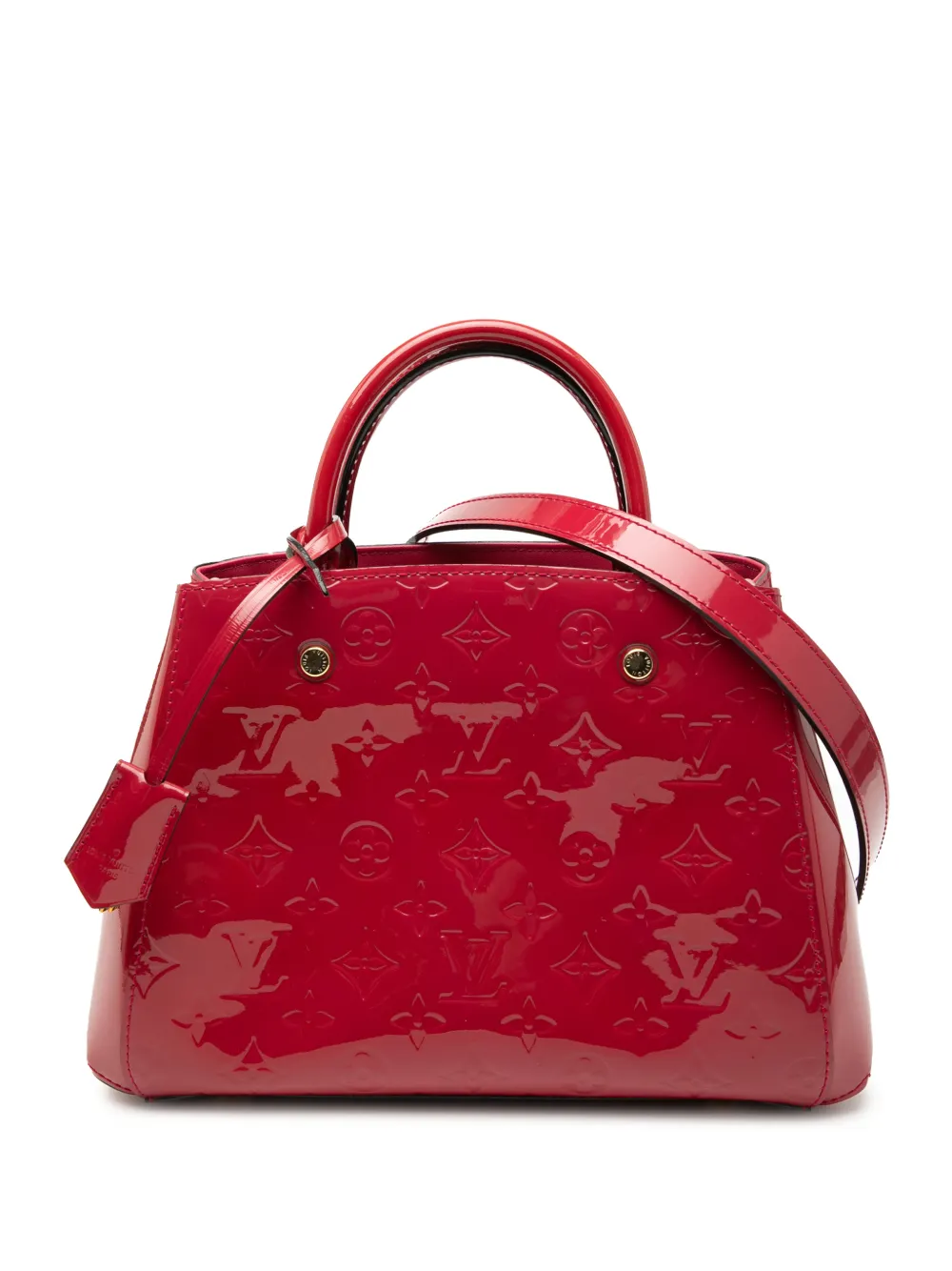 Louis Vuitton Pre-Owned 2015 Monogram Vernis Montaigne BB satchel - Rosso