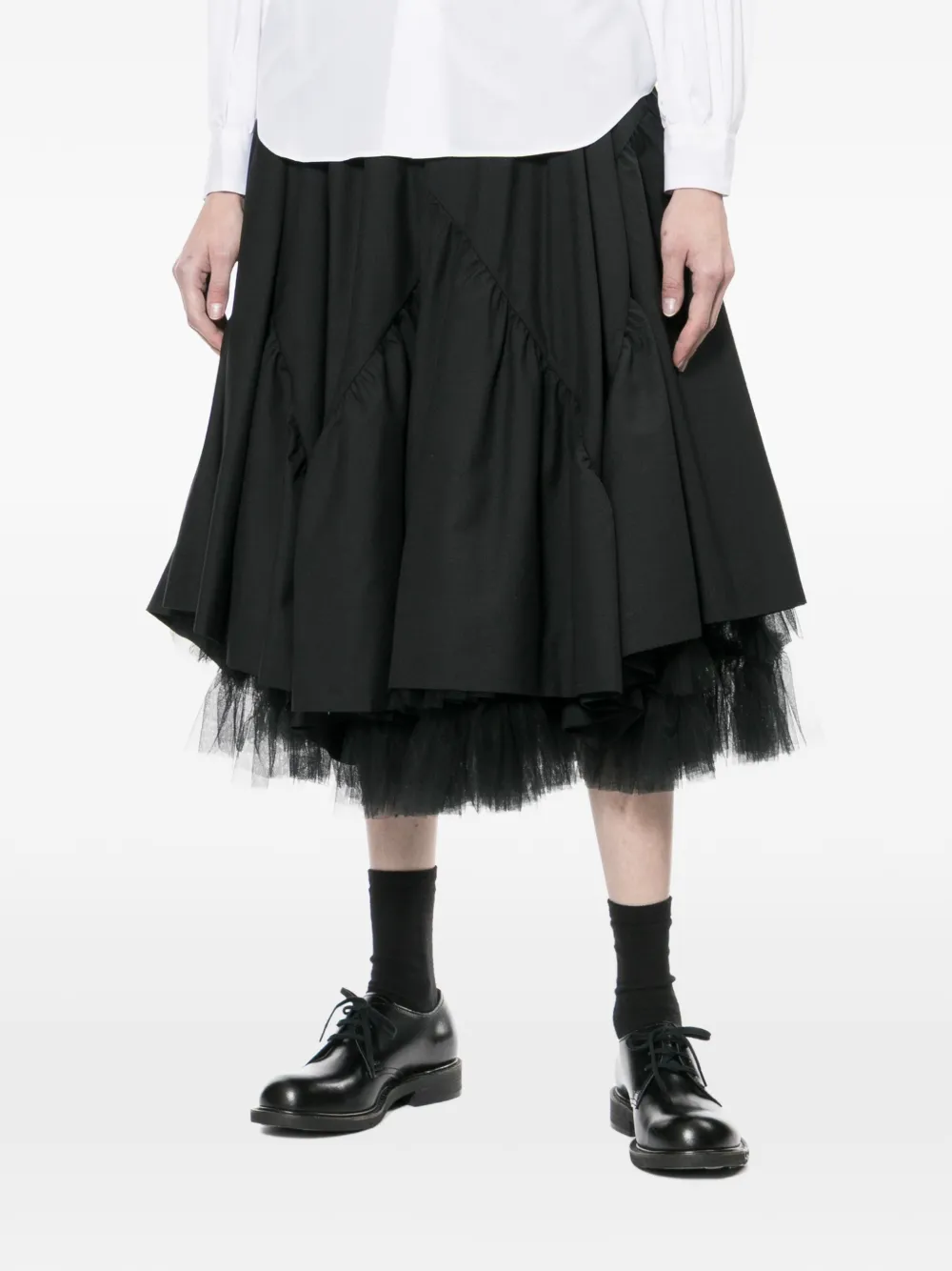 Noir Kei Ninomiya ラッフル スカート | ブラック | FARFETCH JP